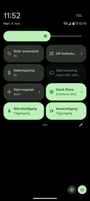 Velg Batterisparing