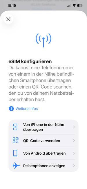Wählen Sie QR-Code verwenden