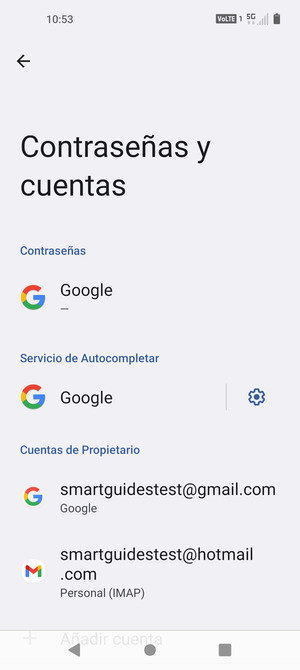 Seleccione su cuenta Google