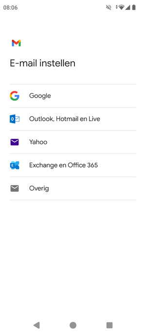 Selecteer Outlook, Hotmail en Live