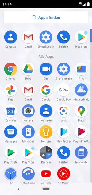 Wählen Sie Einstellungen