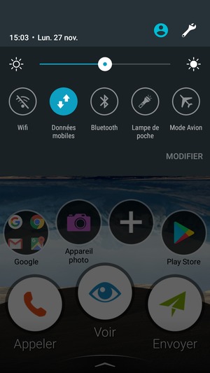 Régler la luminosité au niveau souhaité