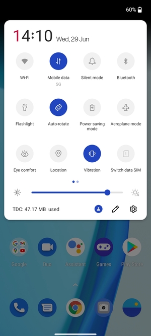 Select Vibration for vibration mode