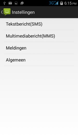 Selecteer Tekstbericht(SMS)