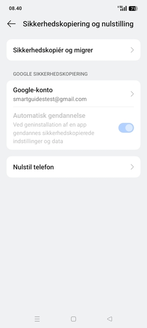 Vælg Google-konto