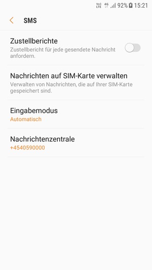 Wählen Sie Nachrichtenzentrale