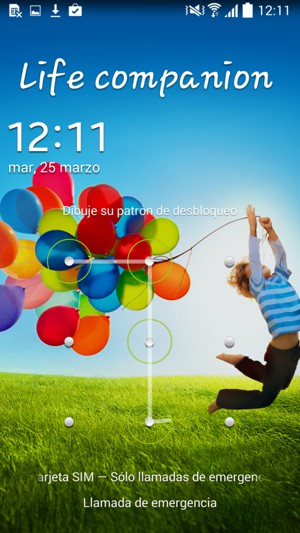 El teléfono ha sido asegurado con un bloqueo de pantalla