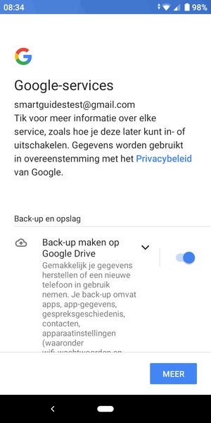 Selecteer MEER