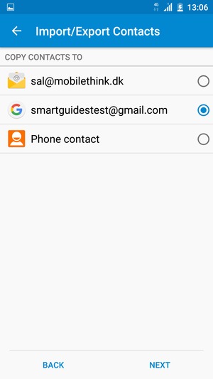 Select your Google account and select NEXT