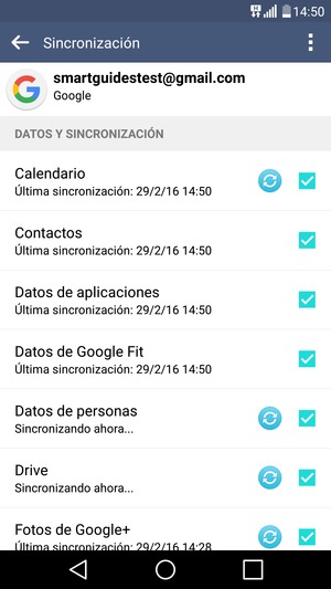 Su información será sincronizada