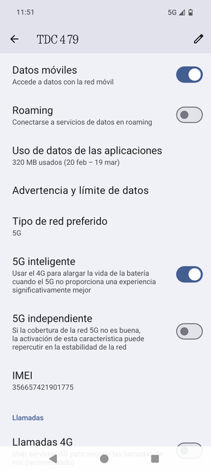 Desplácese y seleccione Tipo de red preferido