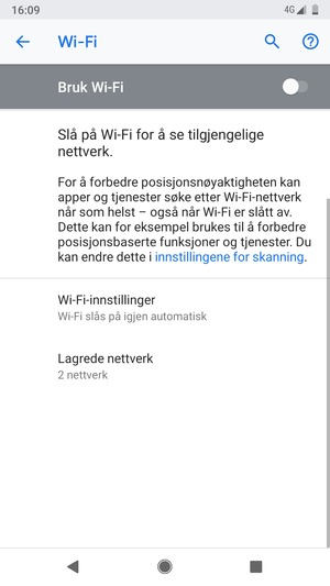 Slå på Wi-Fi