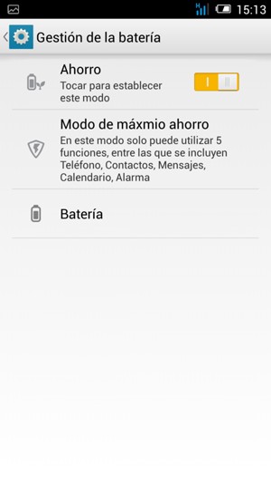 Activar Ahorro