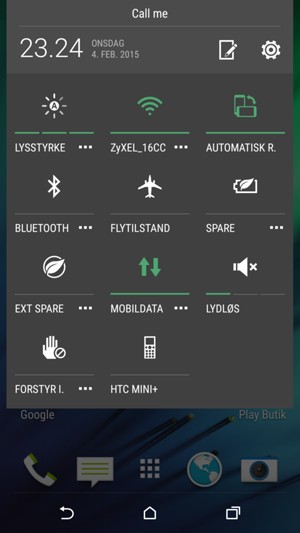 Vælg LYDLØS for at skifte til vibration