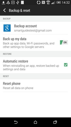 Return to the Settings menu
