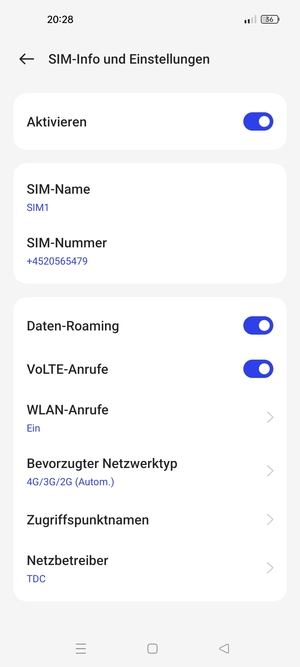 Schalten Sie Daten-Roaming an oder aus