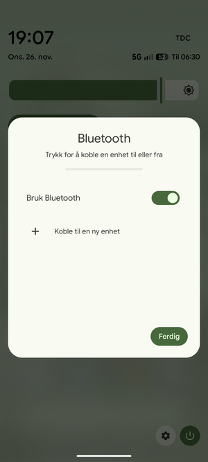 Slå av Bruk Bluetooth
