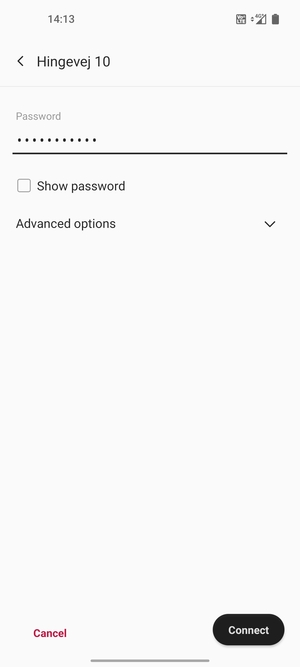 Enter the Wi-Fi password and select Connect