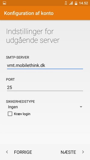 Fjern markeringen i tjekboksen Kræv login og vælg NÆSTE