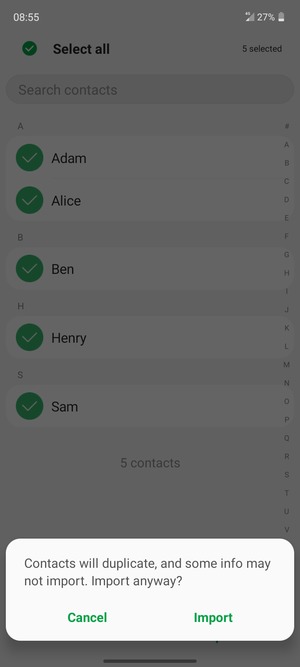 Select Import