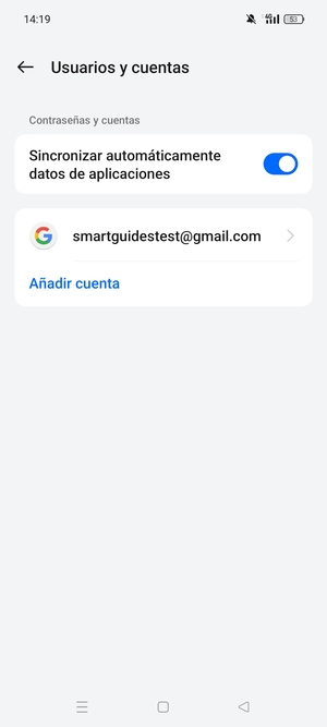 Seleccione su cuenta Google