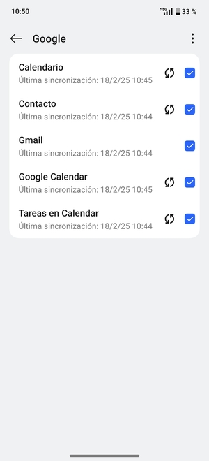 Asegúrese de haber seleccionado Contacto