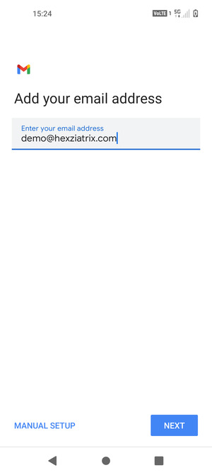 Enter your Email address and select NEXT