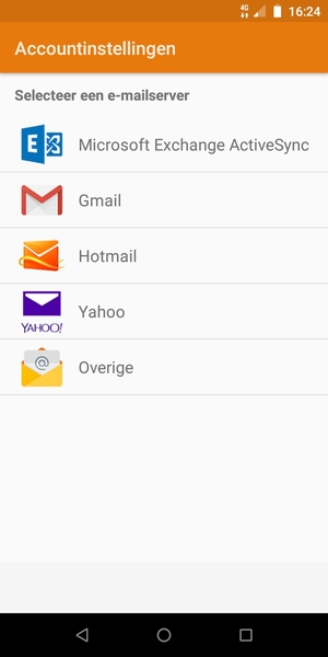Selecteer Hotmail