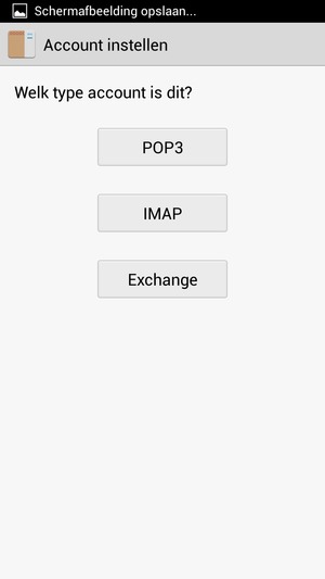 Als uw scherm er zo uitziet, selecteer Exchange