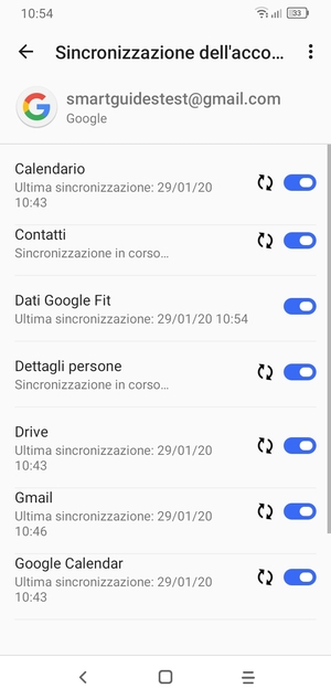 Le tue informazioni verranno sincronizzate