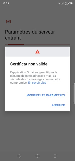 Sélectionnez MODIFIER LES PARAMÈTRES