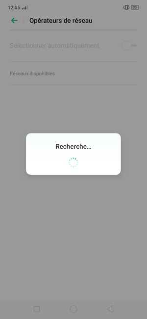 Veuillez attendre la fin de la recherche
