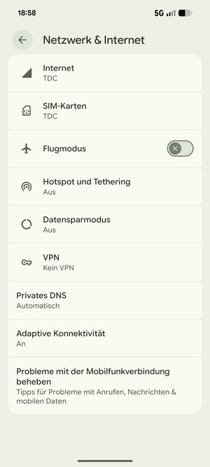 Wählen Sie SIM-Karten