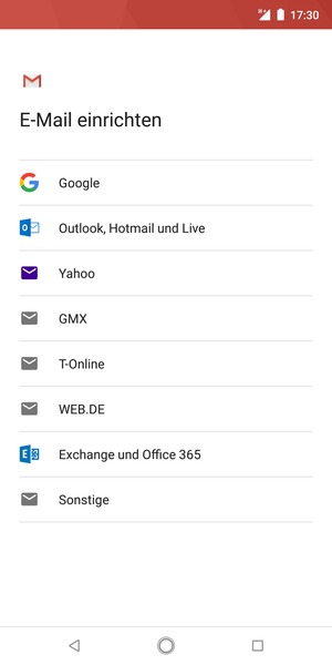 Wählen Sie Outlook, Hotmail und Live