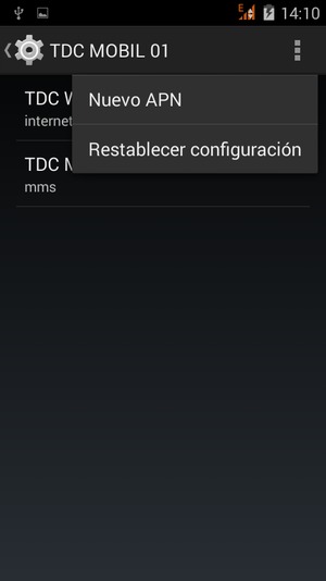 Seleccione Restablecer configuración