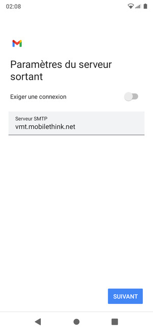 Désactiver le Exiger une connexion et sélectionnez SUIVANT