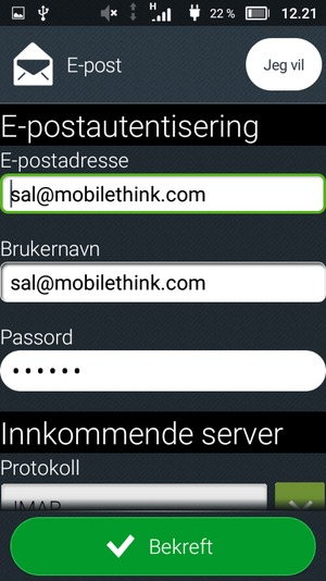 Skriv inn Brukernavn
