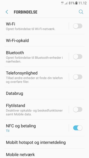 Vælg Wi-Fi