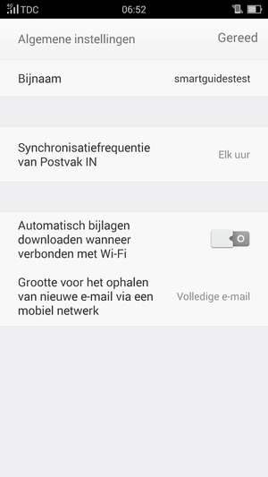 Voer uw naam in en selecteer Gereed