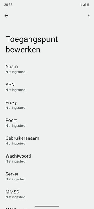 Voer internetgegevens in