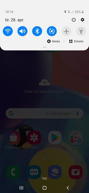 Dra ned toppmenyen igjen