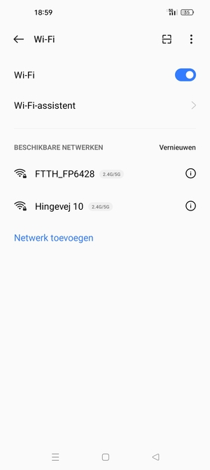 Selecteer het draadloze netwerk waarmee u verbinding wilt maken