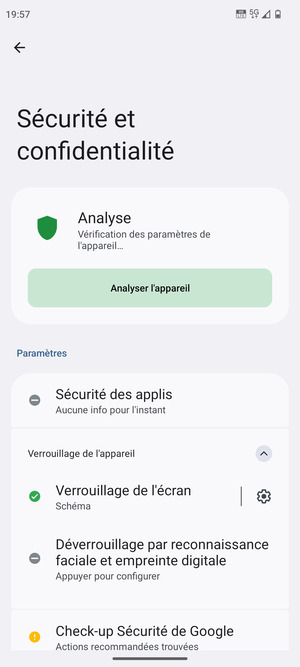 Votre téléphone est maintenant sécurisé par un écran de verrouillage
