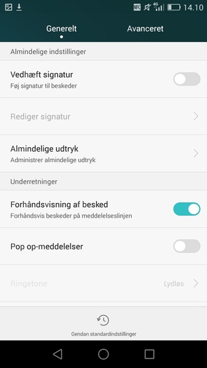 Vælg Avanceret