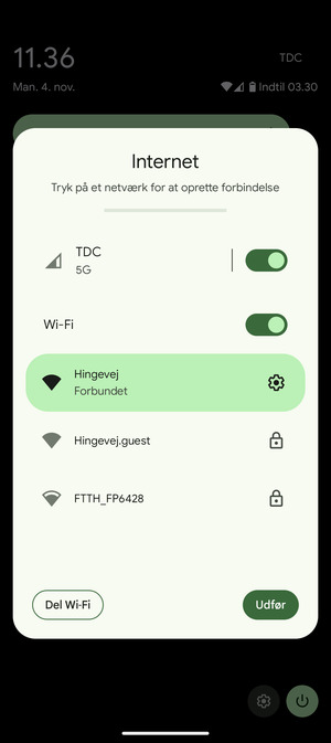 Slå Wi-Fi fra