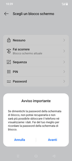 Seleziona Avanti