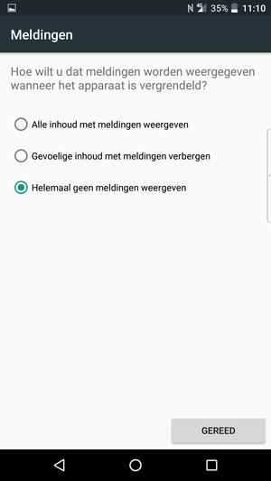 Selecteer uw voorkeursoptie en selecteer GEREED