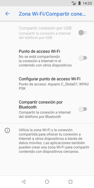 Seleccione Configurar punto de acceso Wi-Fi