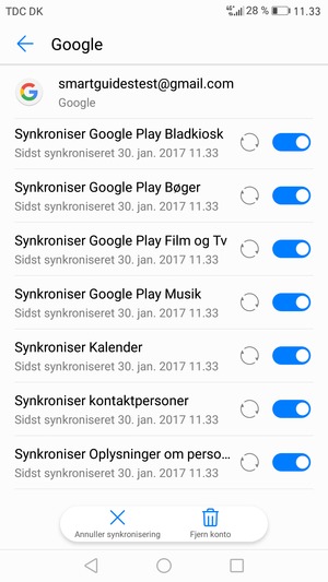 Dine kontakter fra Google vil nu blive synkroniseret til din smartphone