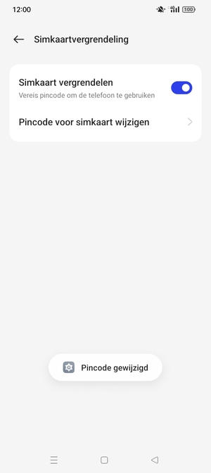 Uw Pincode is gewijzigd